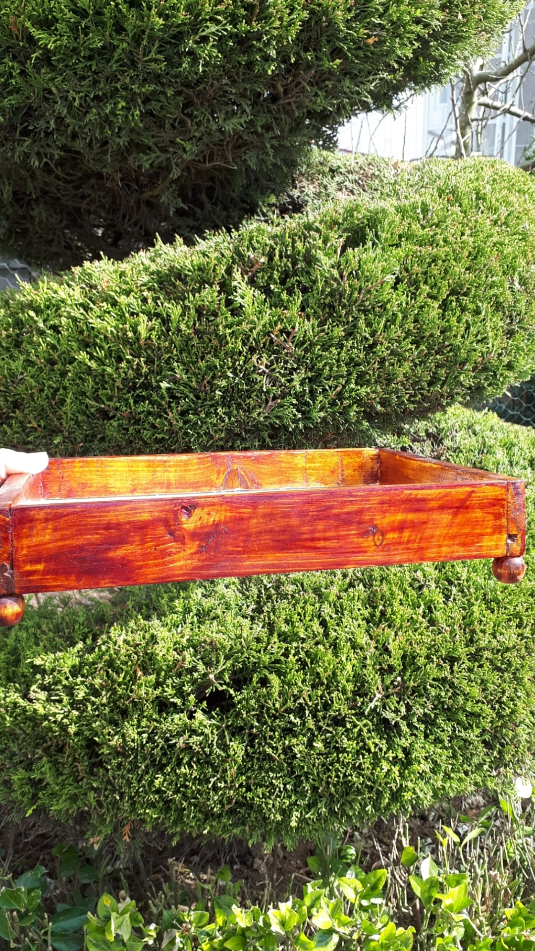 سینی پایه دار چوبی