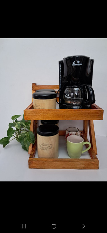 استند آشپزخانه عسلی بزرگ