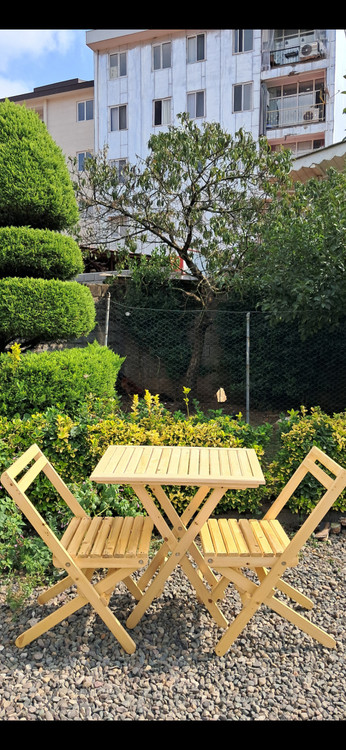 میز و صندلی تاشو چوبی